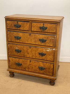 Lot 758 - A 19th century scrumbled chest of two short...