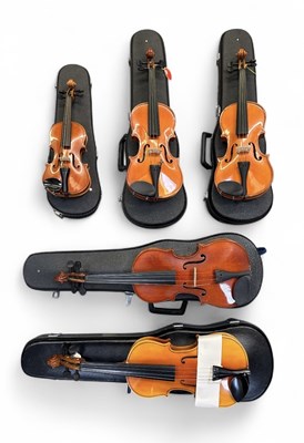 Lot 379 - Two modern cased Chinese half-size student...