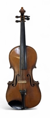 Lot 382 - A German full size violin, with two-piece back,...