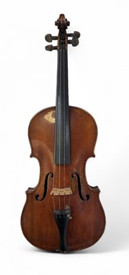 Lot 383 - A German full size two-piece back violin,...