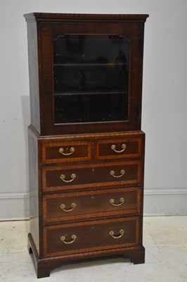 Lot 220 - A 19th century mahogany display cabinet.