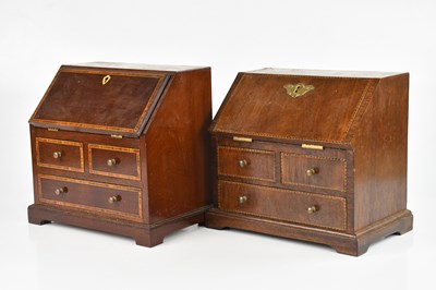Lot 1064 - Two reproduction inlaid mahogany specimen...