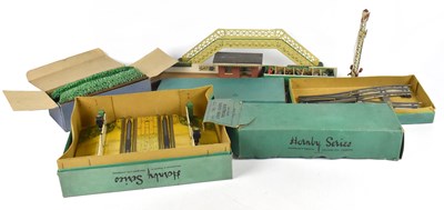 Lot 260 - HORNBY; a collection of assorted railway accessories and track