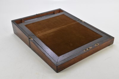 Lot 1068 - A Victorian brass bound mahogany writing slope,...