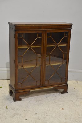 Lot 168 - A reproduction mahogany bookcase, height 111cm,...