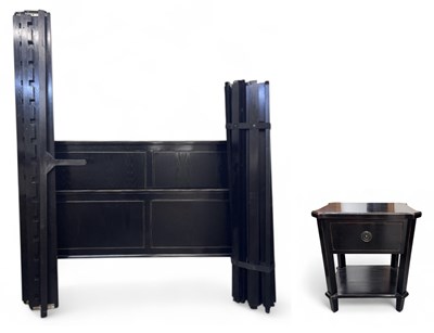 Lot 14 - A reproduction 19th century style ebonised...