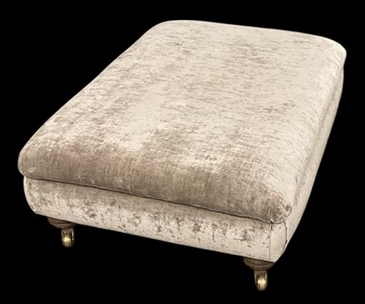 Lot 53 - A reproduction crushed velvet upholstered...
