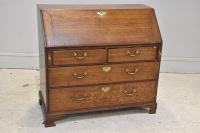 Lot 267 - An 18th century oak bureau, height 101cm,...