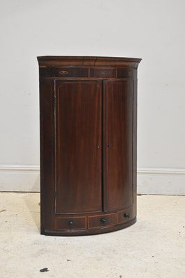 Lot 317 - A 19th century inlaid mahogany bowfronted...