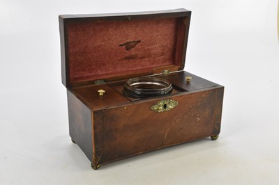 Lot 1071 - A 19th century mahogany tea caddy, 15 x 28 x...
