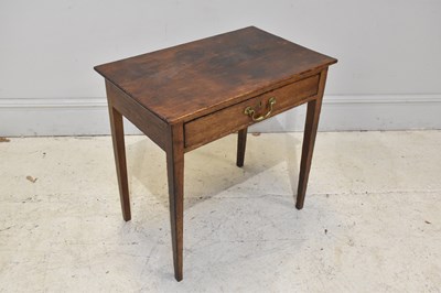 Lot 279 - An 18th century oak single drawer side table,...