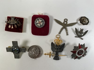 Lot 317 - SWEETHEART BADGES; a group of nine interesting...