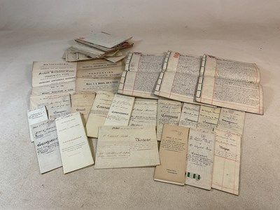 Lot 499 - A quantity of indentures and conveyances, many...