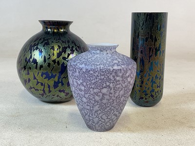 Lot 463 - ROYAL BRIERLEY STUDIO; three iridescent art...