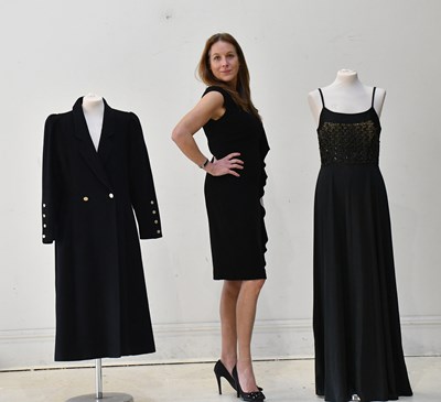 Lot 339 - MANSFIELD; a vintage cashmere and wool mix...