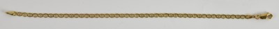 Lot 1465 - A 9ct yellow gold bracelet, with lobster claw...