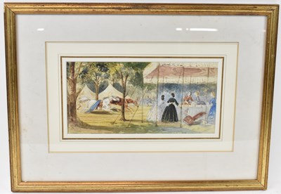 Lot 180 - UNATTRIBUTED; watercolour, Colonial scene with...