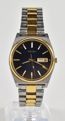 Lot 1667 - A gentleman's Seiko wristwatch, the blue dial...