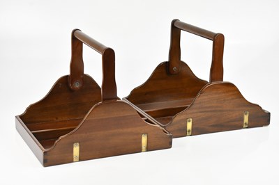 Lot 1042 - A pair of mahogany and brass mounted wine...