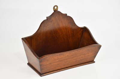 Lot 1087 - A 19th century mahogany wall mounted candle...