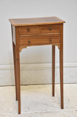 Lot 314 - An early 20th century three drawer mahogany...