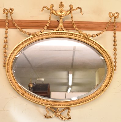 Lot 96 - An ornate giltwood frame wall mirror, height...