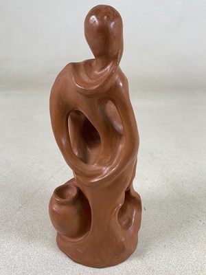 Lot 391 - A contemporary terracotta abstract figure,...