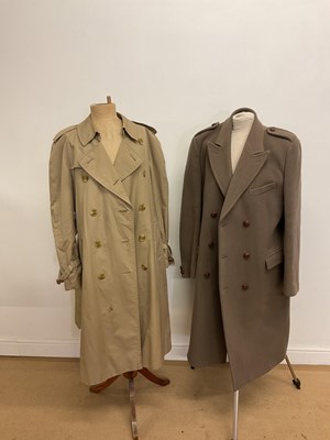 Lot 370 - BURBERRY; an overcoat and a pure wool men's...