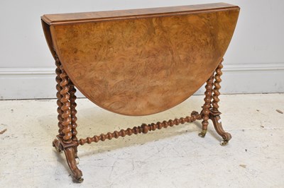 Lot 287 - A Victorian walnut Sutherland table, height...