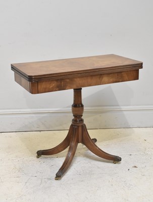 Lot 169 - A reproduction mahogany card table, height...