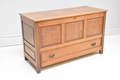 Lot 139 - A modern oak three panel coffer, height 73cm,...