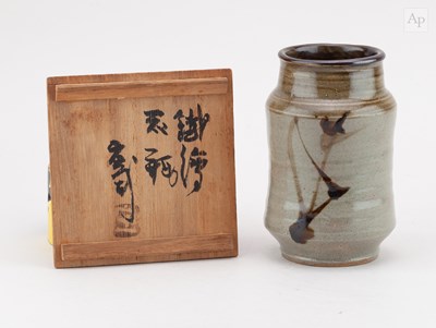 Lot 658 - SHOJI HAMADA (1894-1978); a stoneware vase...