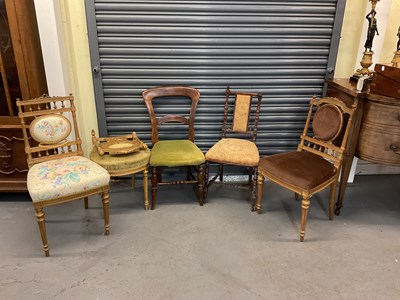 Lot 27 - Three French style giltwood side chairs (one...