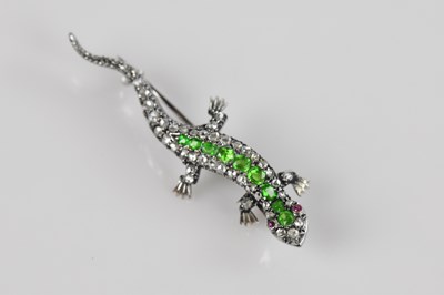 Lot 1271 - A Victorian white metal novelty brooch formed...