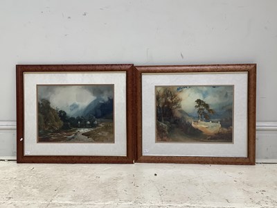 Lot 496 - S TOWERS; a pair of watercolours, landscape...