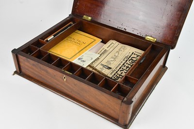 Lot 1081 - A mahogany artist’s box containing various...