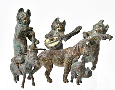 Lot 339 - A group of late 19th century cold painted...