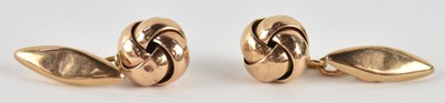 Lot 1436 - A pair of yellow metal twist cufflinks,...