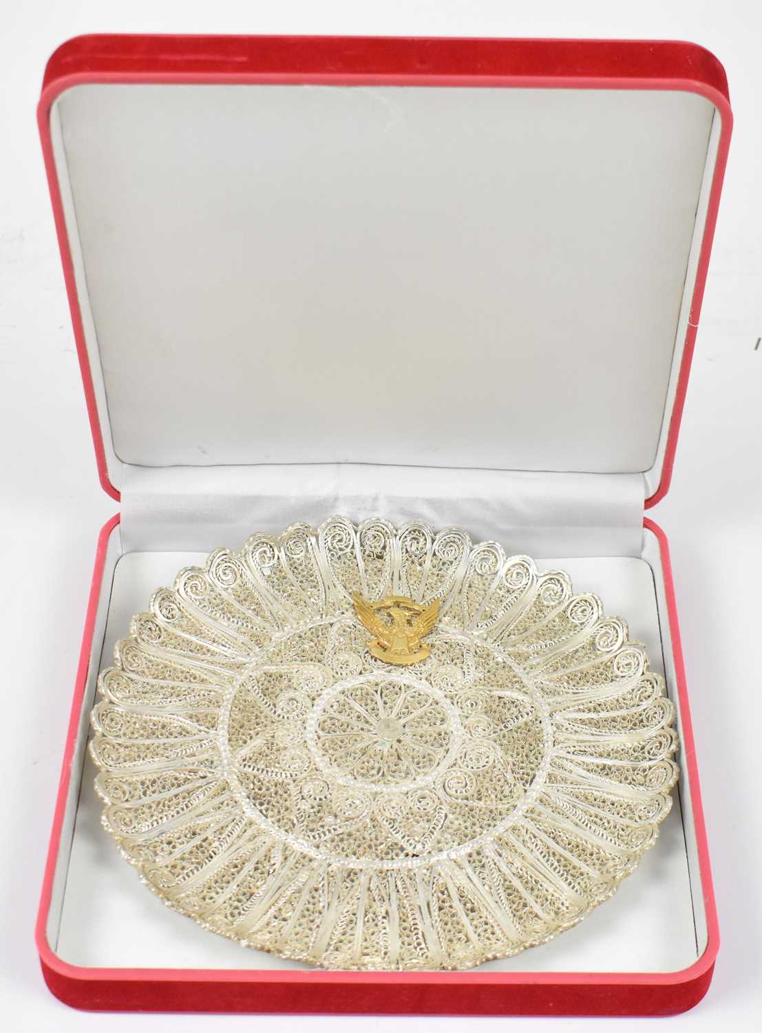 Christmas ornaments white metal filigree