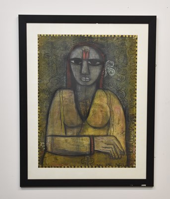 Lot 25 - RINI DHUMAL (1948-2021); mixed media on paper,...