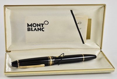Lot 300 - MONTBLANC; a cased model 146 fountain pen,...