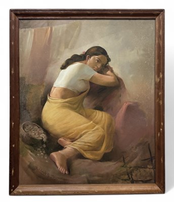 Lot 26 - SUBHASH G. DESAI: oil on canvas, 'Pratiksha',...