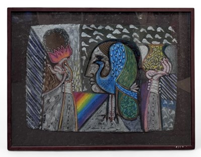 Lot 21 - JYOTI BHATT (born 1934); mixed media on paper,...