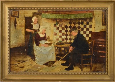 Lot 169 - ATTRIBUTED TO H VALKENBURG; oil on board,...