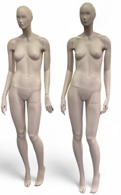 Lot 304 - Two modern full size female mannequins, with...