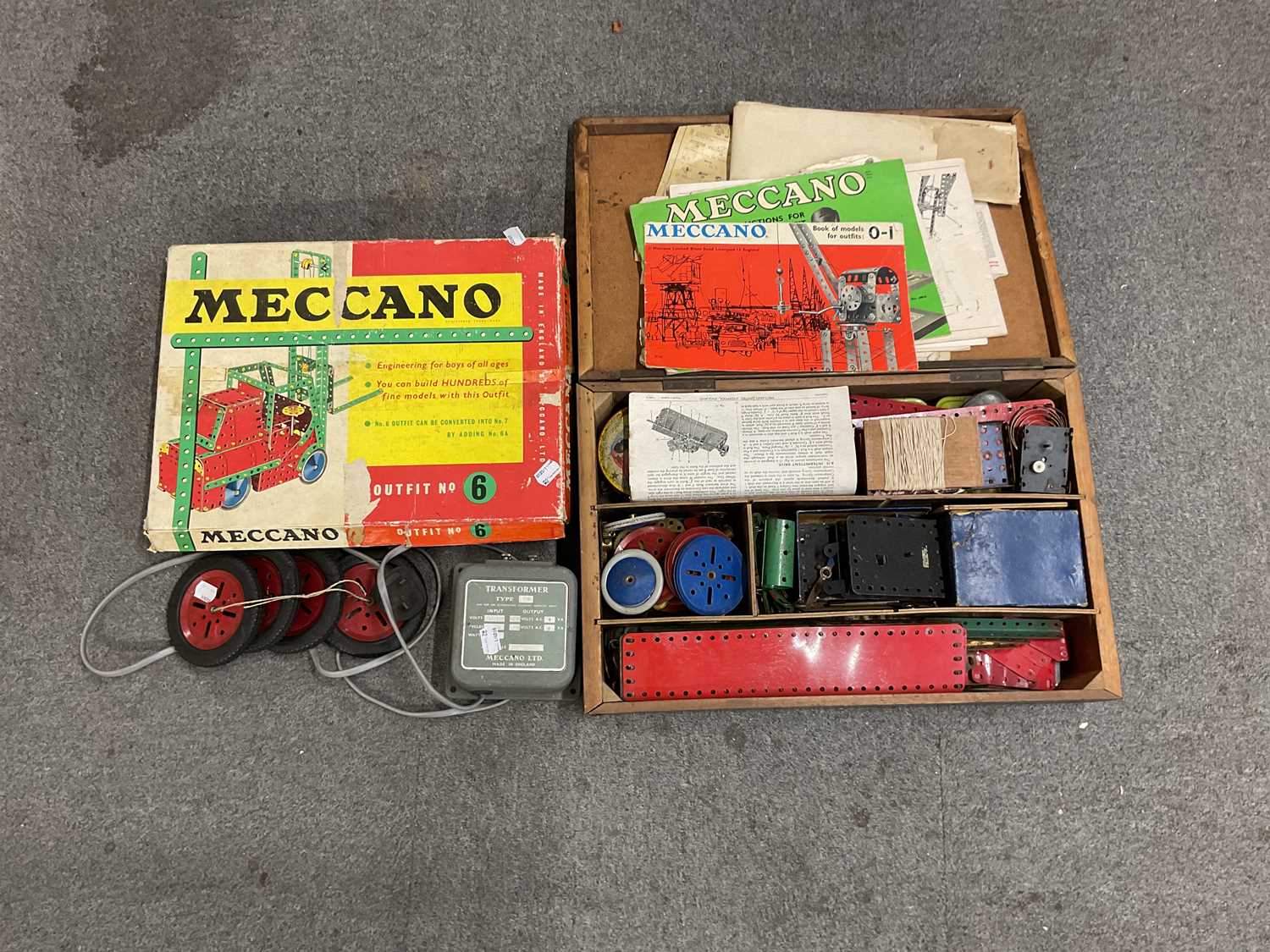Lot De Boîtes Meccano Anciennes Bleues – Numéros 2,3,4,5 – Avec Moteur 6 Vitesses – Collection