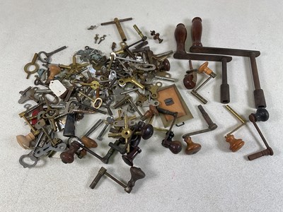 Lot 701 - A large quantity of clock keys, for wall,...