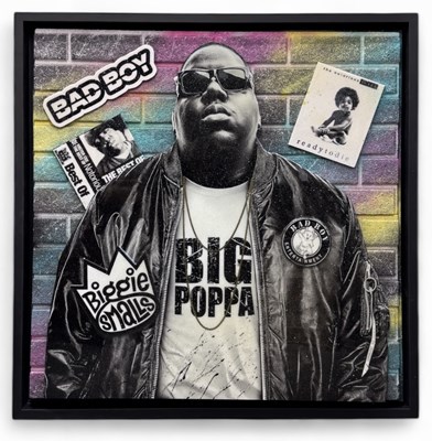 Lot 167 - MR SLY; mixed media, 'Bad Boy Biggie', 100 x...