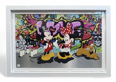 Lot 168 - DYLAN IZAAK; mixed media on aluminium, 'Mickey...