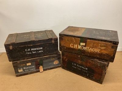 Lot 255 - BRIGADIER C.H.MONTAGUE; four large campaign...